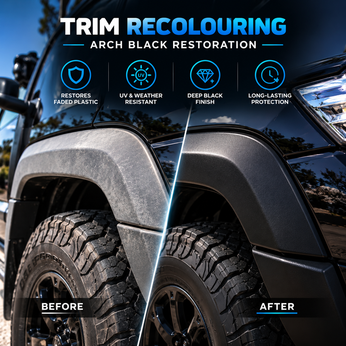 Trim Recolouring & Arch Black Restoration
