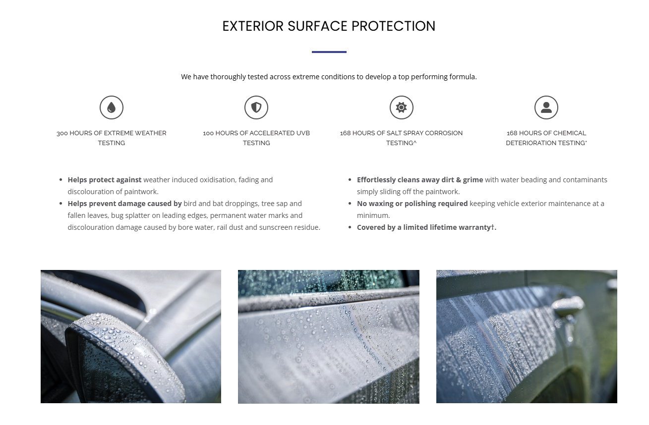 1-3 Years - Ceramic CQuartz UK Edition Or MotorOne Hydro+ Ceramic Coating